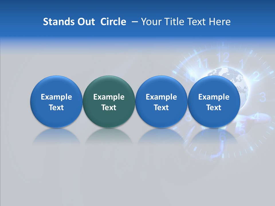 A Person Holding A Globe In Their Hand PowerPoint Template