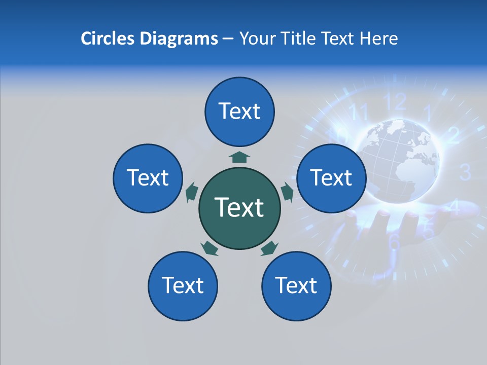 A Person Holding A Globe In Their Hand PowerPoint Template