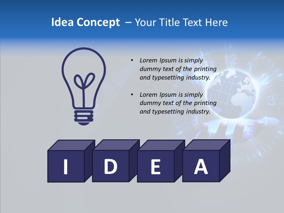 A Person Holding A Globe In Their Hand PowerPoint Template