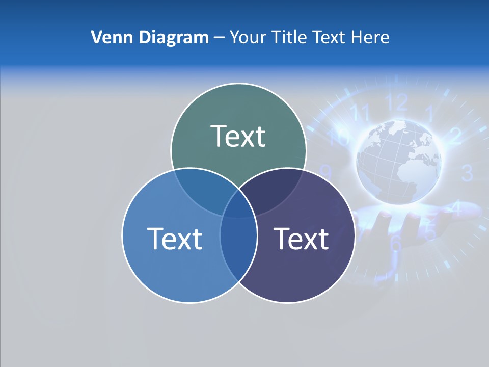 A Person Holding A Globe In Their Hand PowerPoint Template