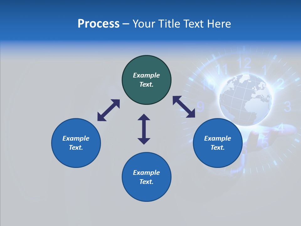 A Person Holding A Globe In Their Hand PowerPoint Template