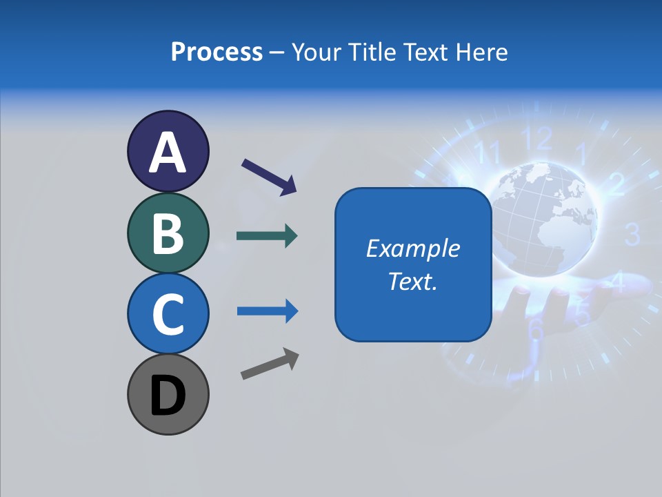 A Person Holding A Globe In Their Hand PowerPoint Template