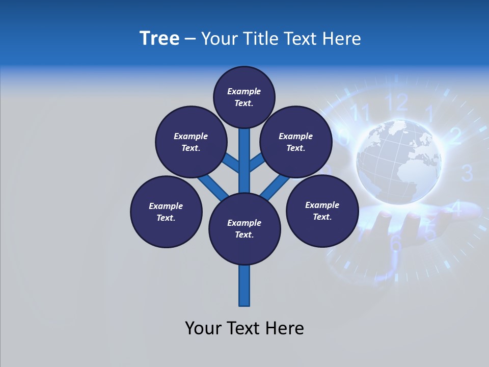 A Person Holding A Globe In Their Hand PowerPoint Template