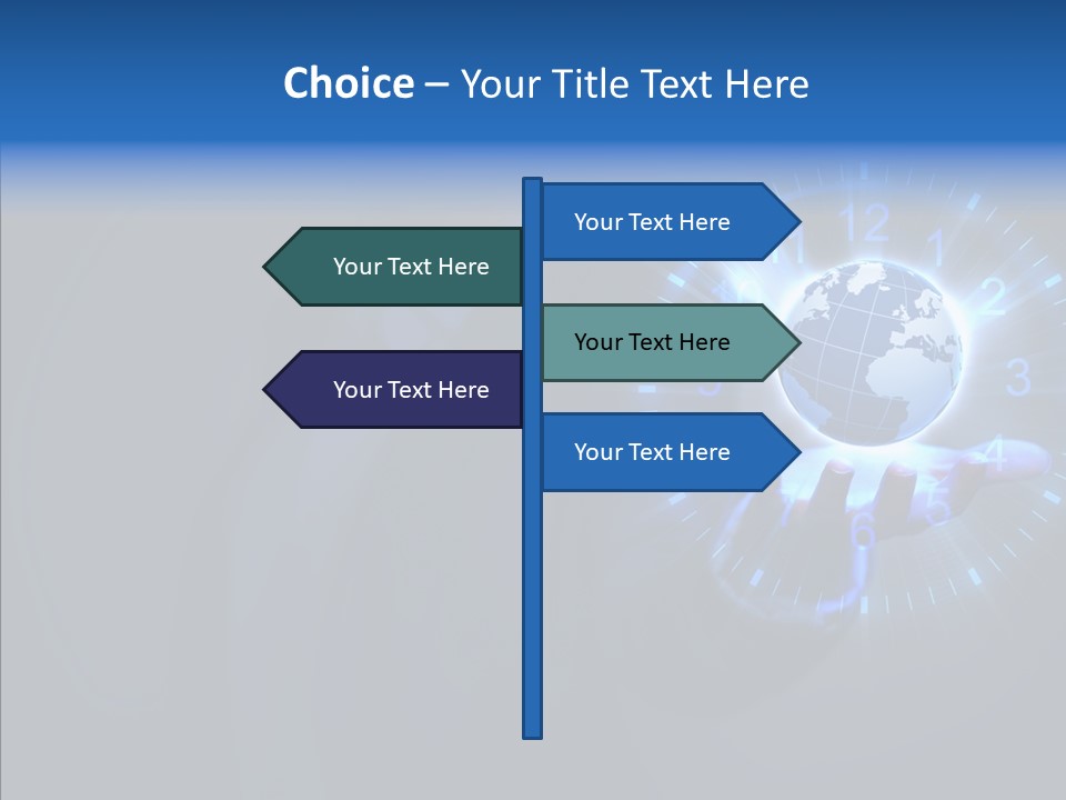 A Person Holding A Globe In Their Hand PowerPoint Template