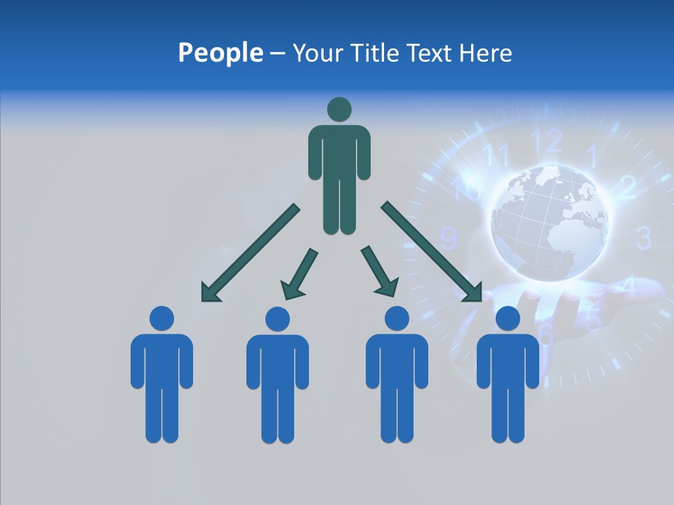 A Person Holding A Globe In Their Hand PowerPoint Template