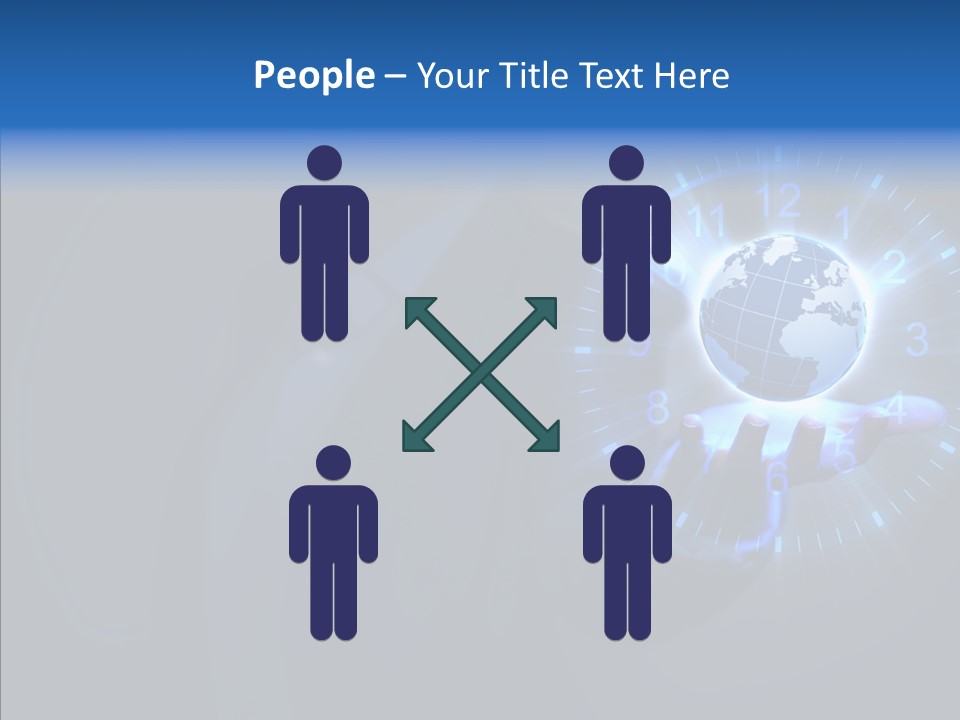 A Person Holding A Globe In Their Hand PowerPoint Template