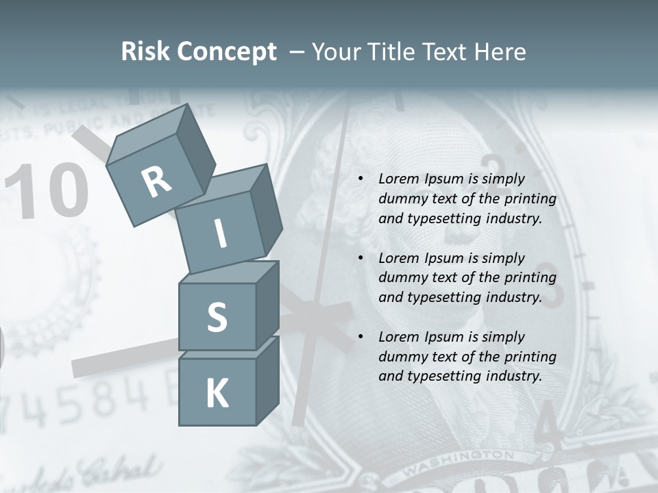 Aircraft Blue Stress PowerPoint Template