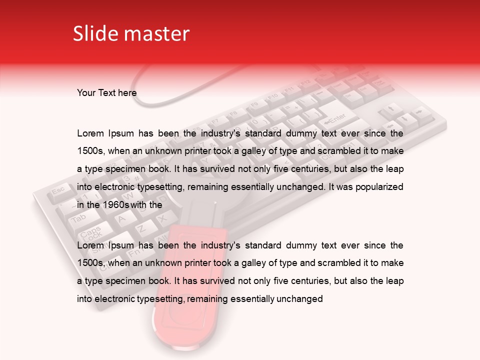 White Warranty Typing PowerPoint Template