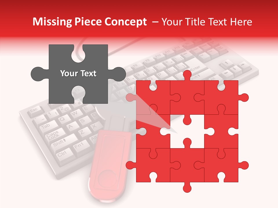 White Warranty Typing PowerPoint Template