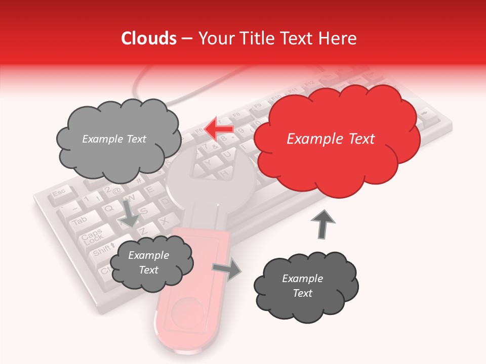 White Warranty Typing PowerPoint Template
