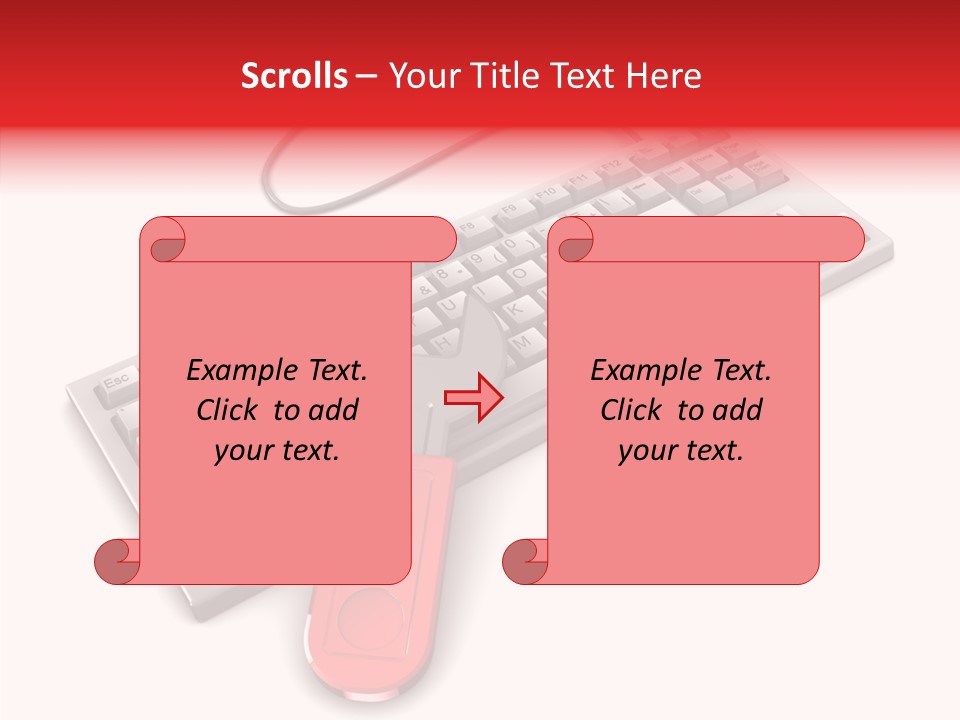 White Warranty Typing PowerPoint Template