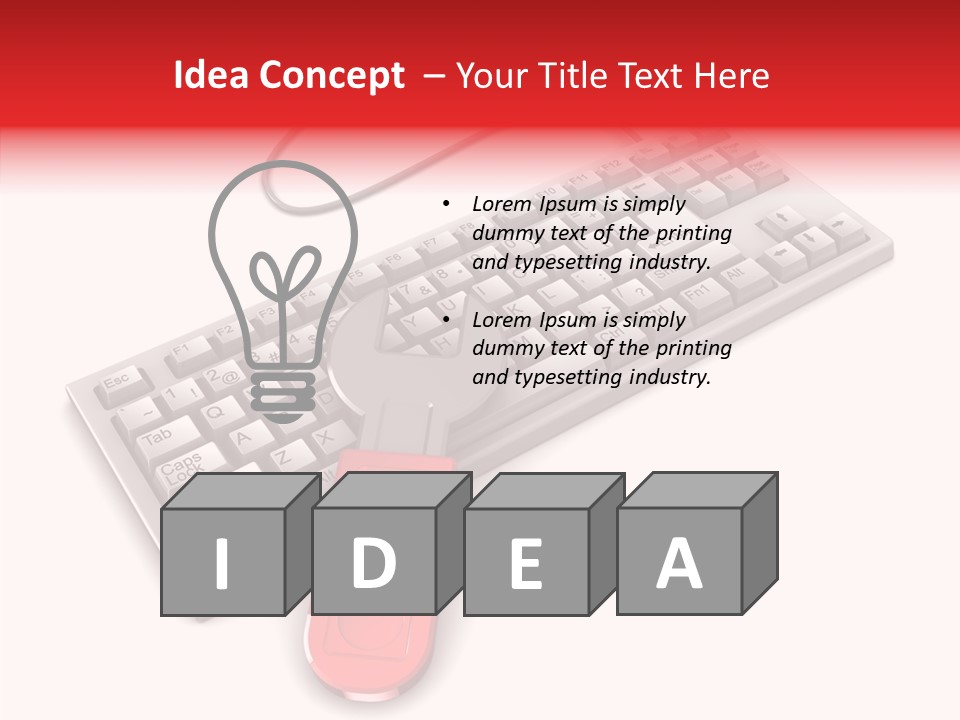 White Warranty Typing PowerPoint Template