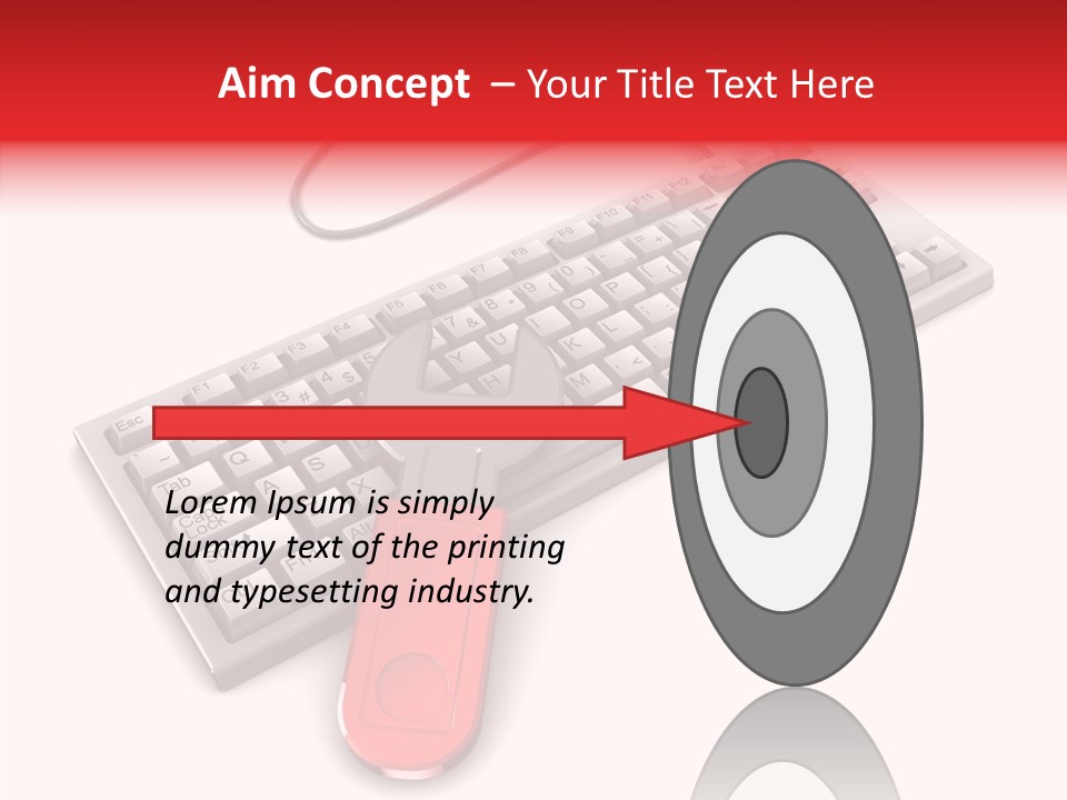 White Warranty Typing PowerPoint Template