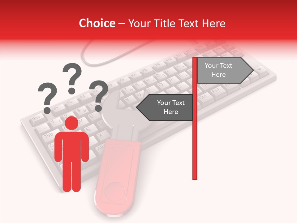 White Warranty Typing PowerPoint Template