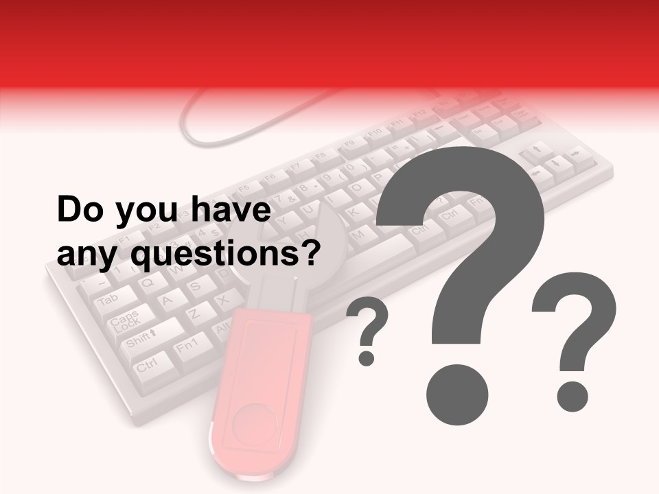 White Warranty Typing PowerPoint Template