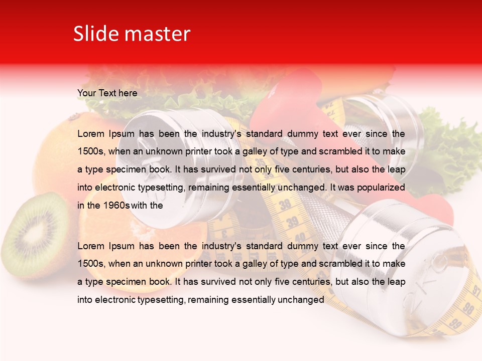 Rainbow Colors Diet Strength PowerPoint Template