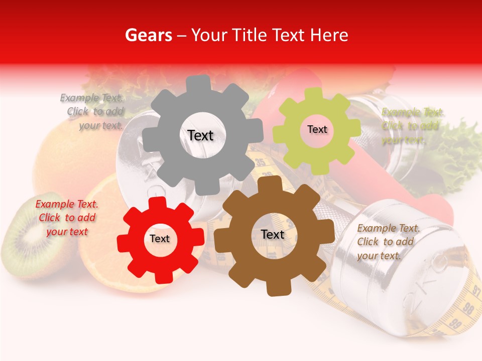 Rainbow Colors Diet Strength PowerPoint Template