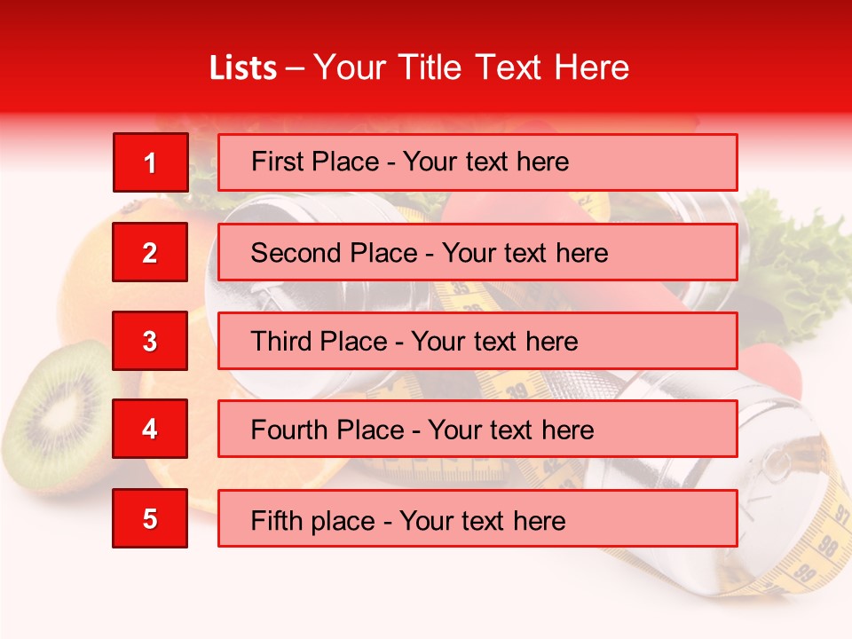 Rainbow Colors Diet Strength PowerPoint Template