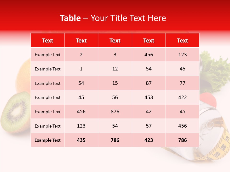 Rainbow Colors Diet Strength PowerPoint Template