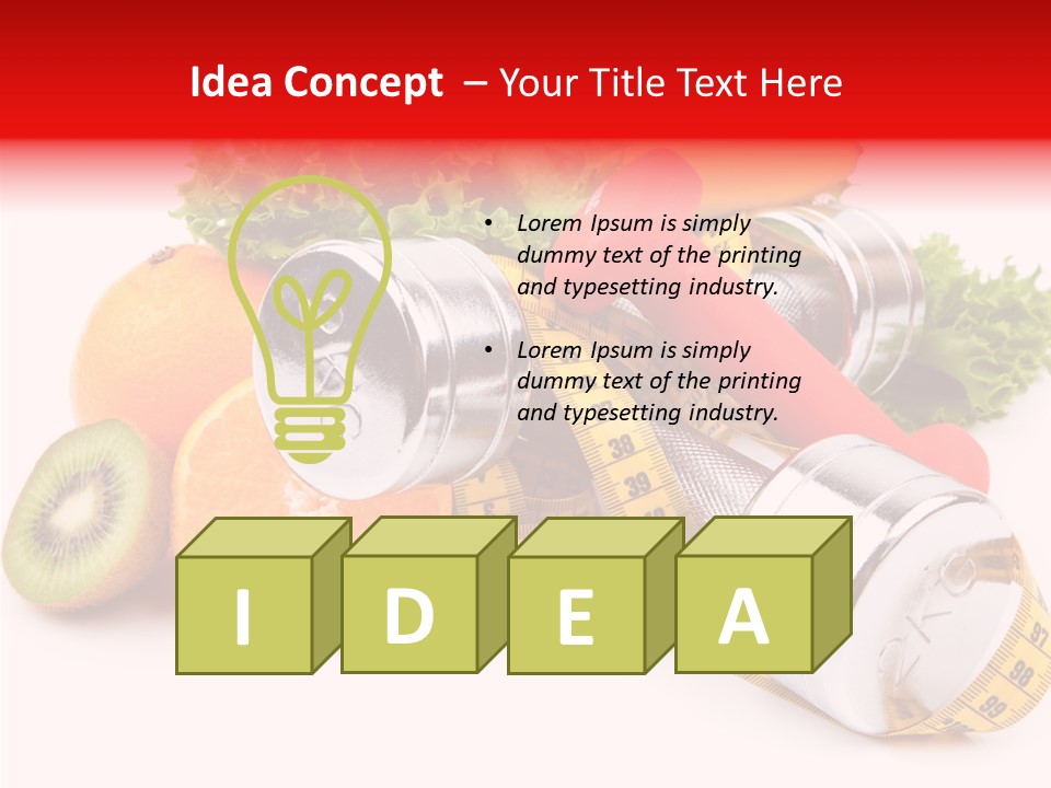 Rainbow Colors Diet Strength PowerPoint Template