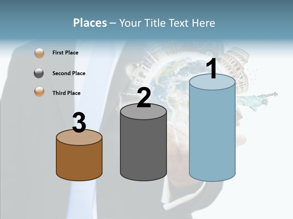Aircraft Blue Stress PowerPoint Template