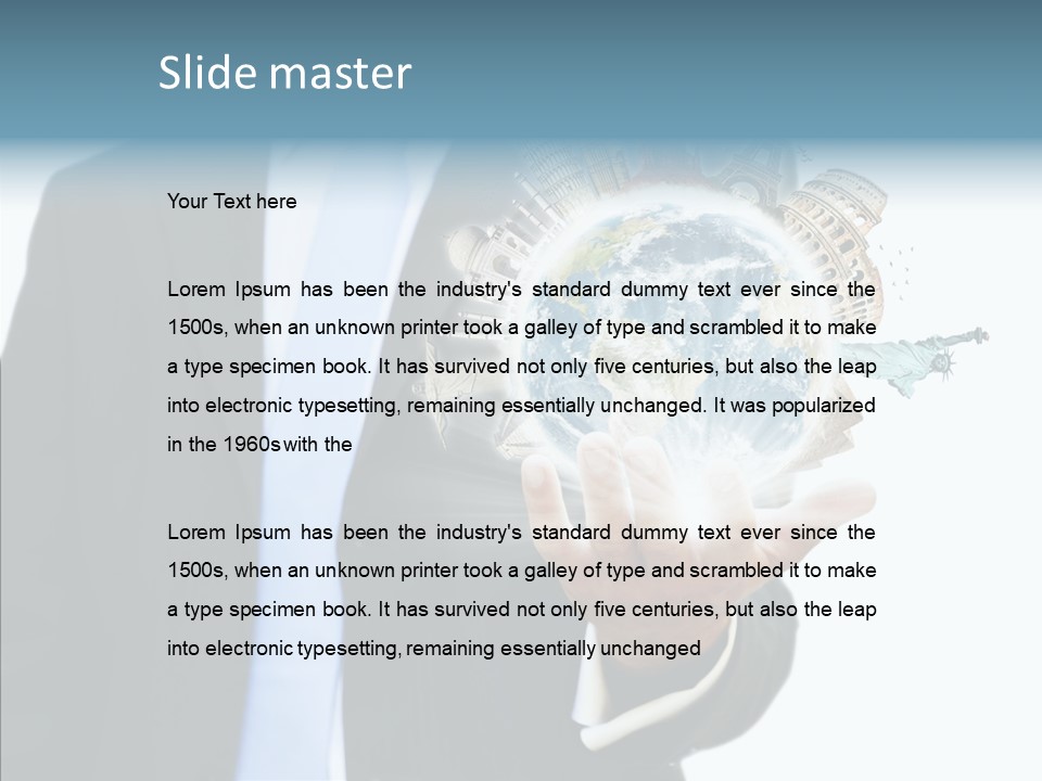 Aircraft Blue Stress PowerPoint Template