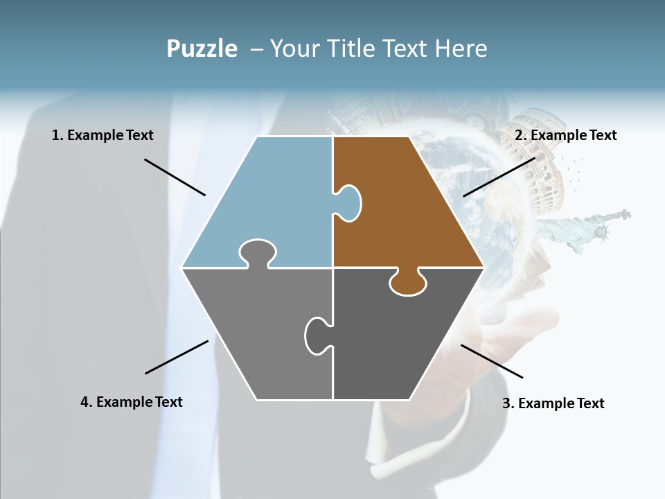 Aircraft Blue Stress PowerPoint Template