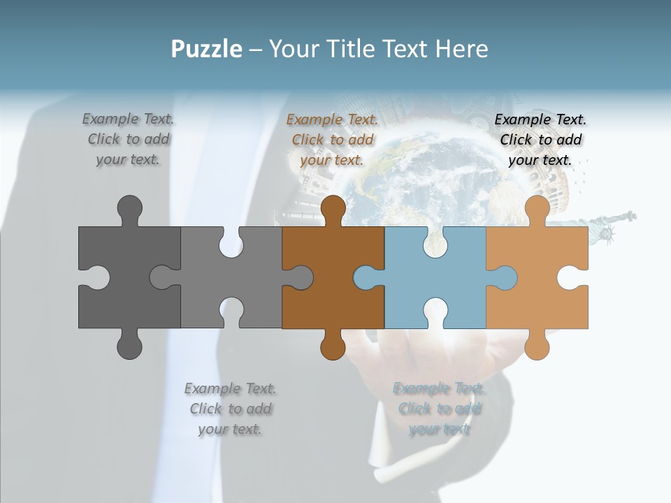 Aircraft Blue Stress PowerPoint Template