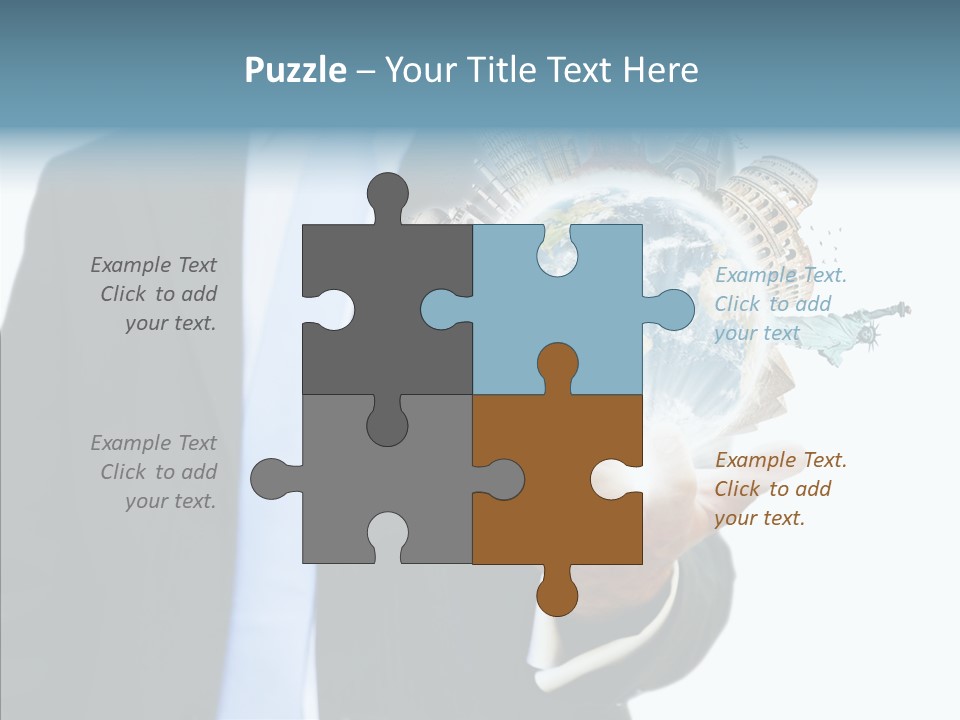 Aircraft Blue Stress PowerPoint Template