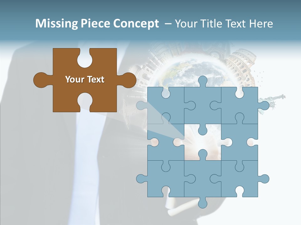 Aircraft Blue Stress PowerPoint Template