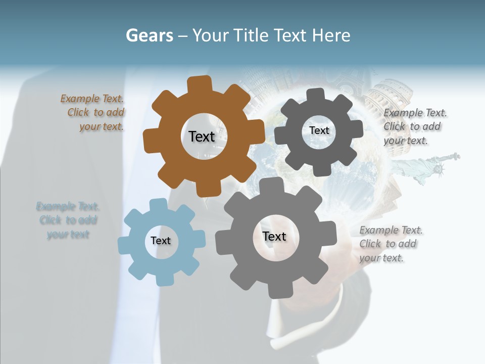 Aircraft Blue Stress PowerPoint Template