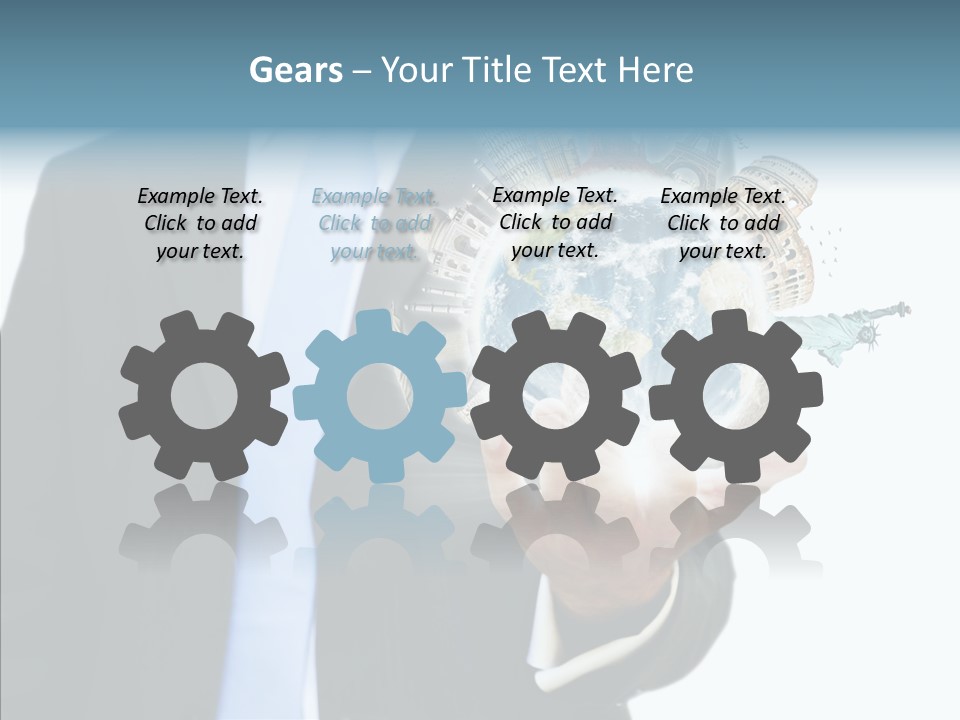 Aircraft Blue Stress PowerPoint Template