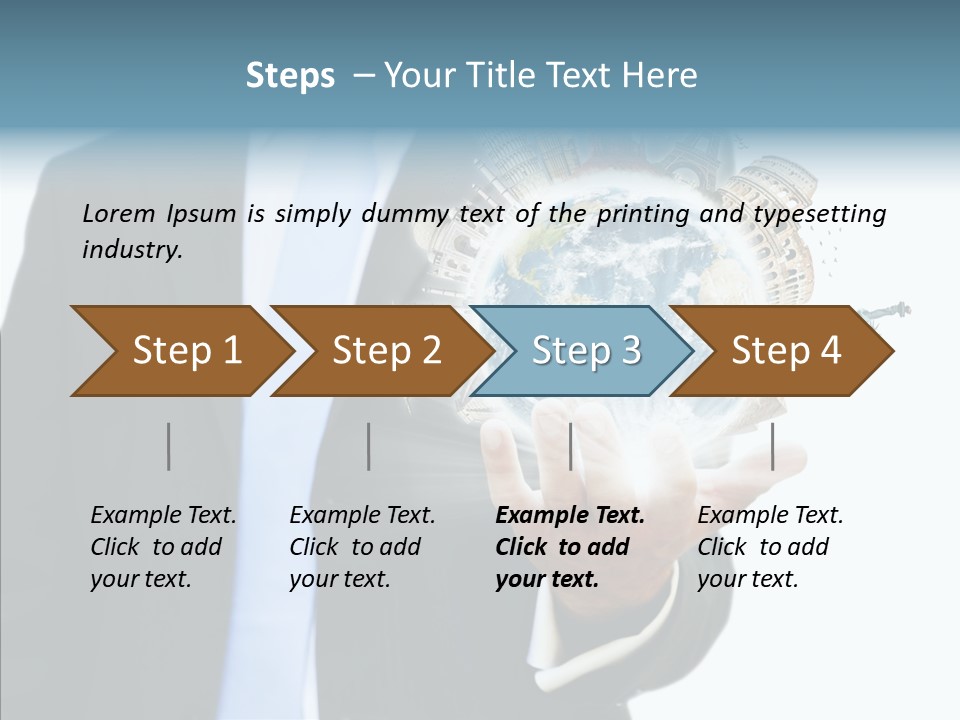 Aircraft Blue Stress PowerPoint Template
