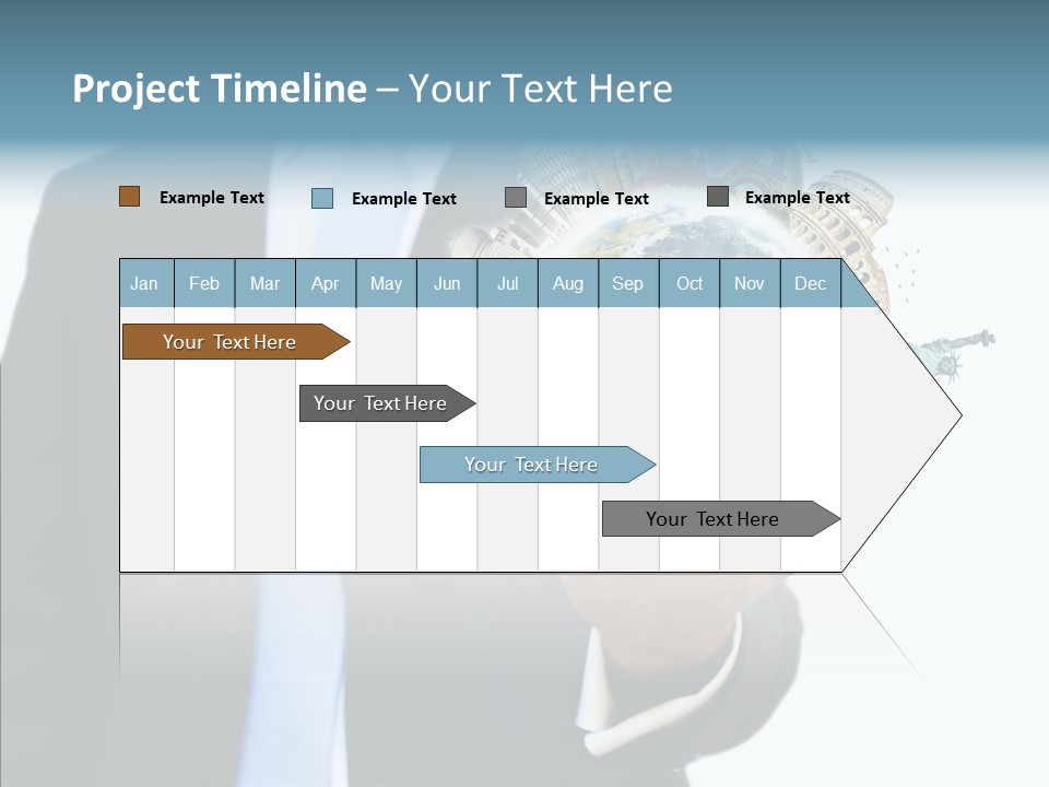 Aircraft Blue Stress PowerPoint Template