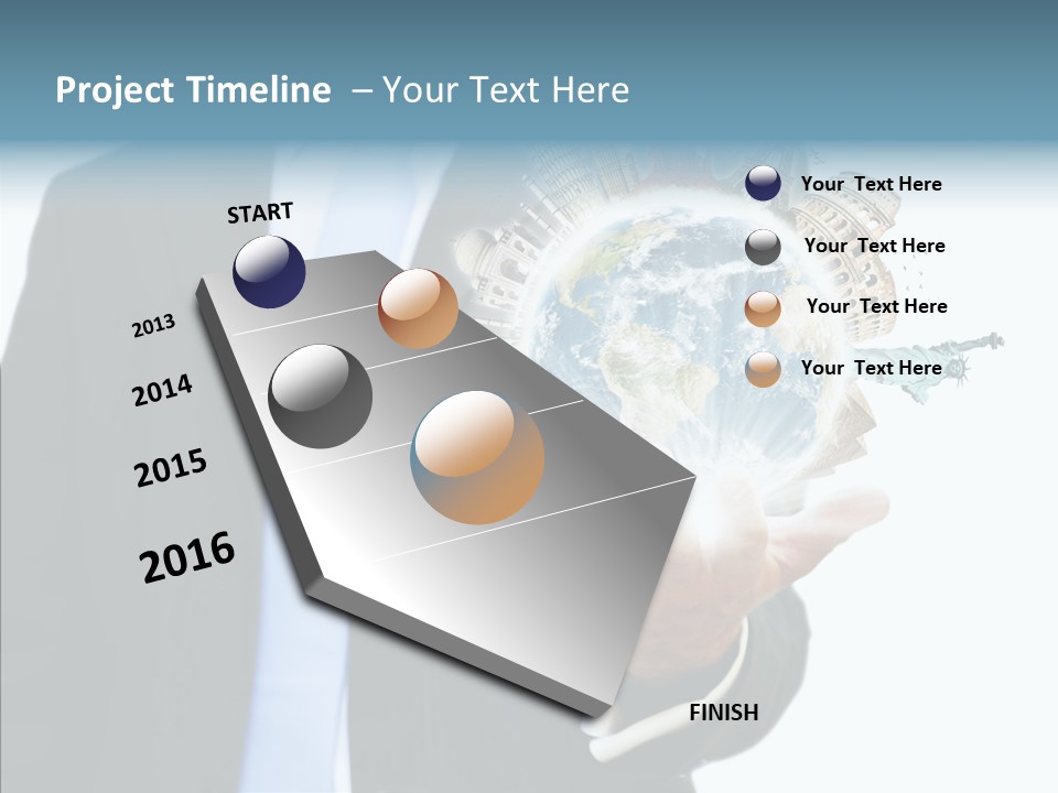Aircraft Blue Stress PowerPoint Template