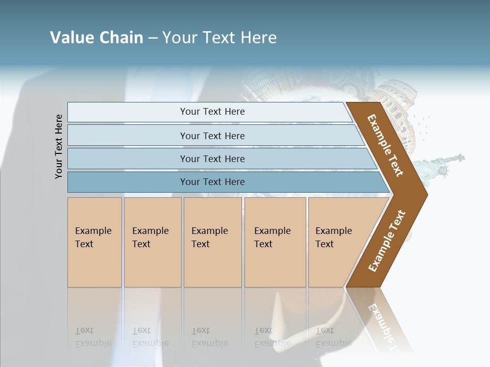Aircraft Blue Stress PowerPoint Template