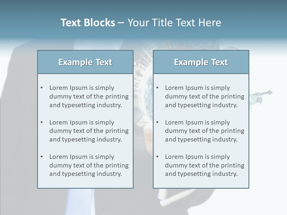 Aircraft Blue Stress PowerPoint Template