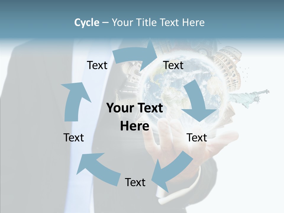 Aircraft Blue Stress PowerPoint Template
