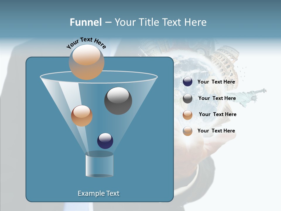Aircraft Blue Stress PowerPoint Template