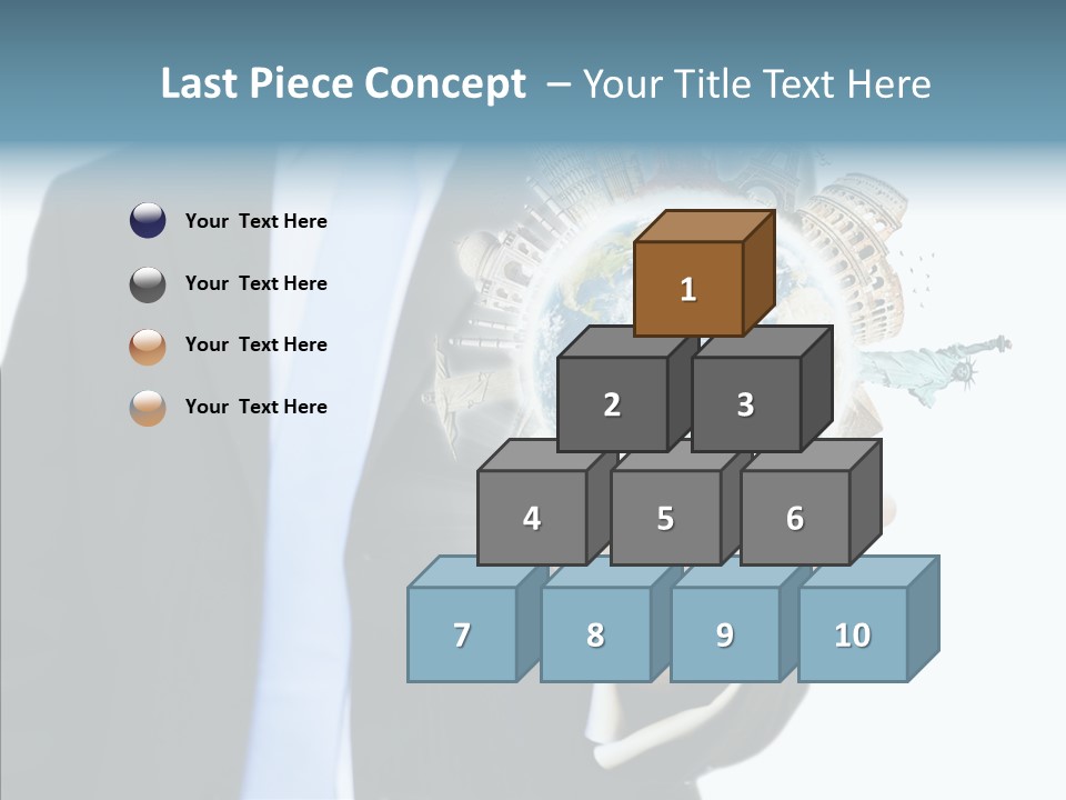 Aircraft Blue Stress PowerPoint Template