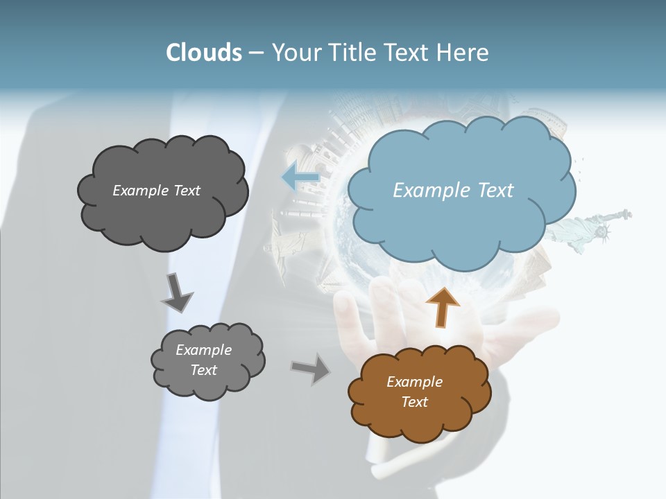 Aircraft Blue Stress PowerPoint Template