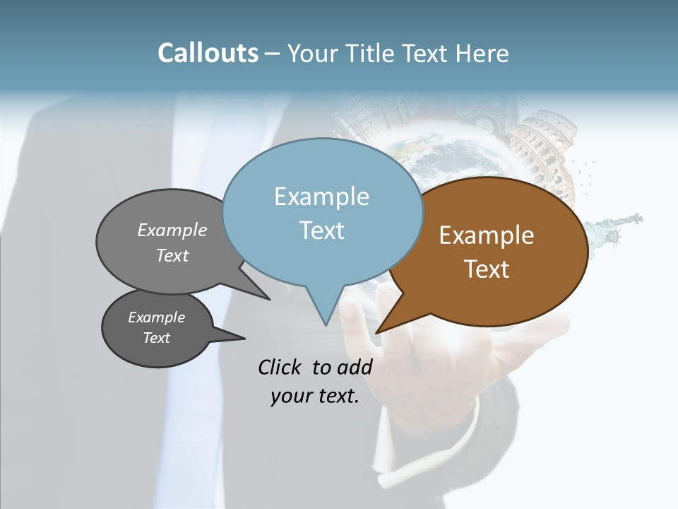 Aircraft Blue Stress PowerPoint Template