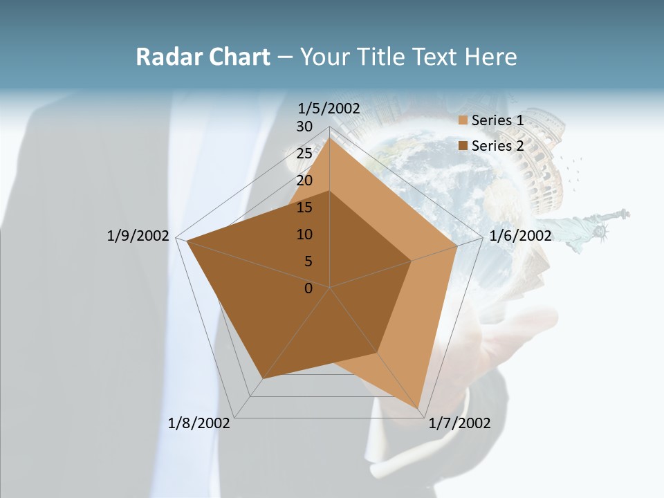 Aircraft Blue Stress PowerPoint Template