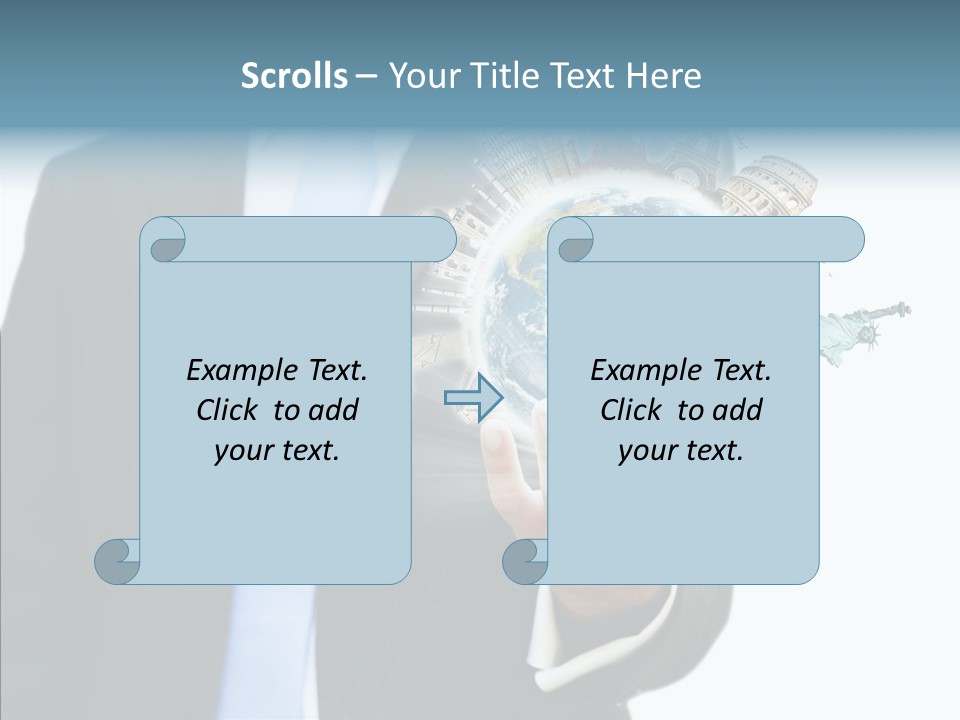 Aircraft Blue Stress PowerPoint Template