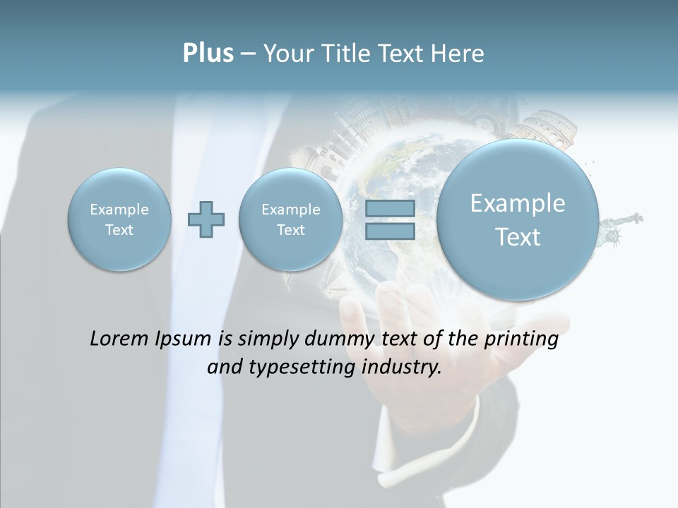 Aircraft Blue Stress PowerPoint Template