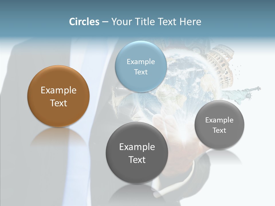 Aircraft Blue Stress PowerPoint Template