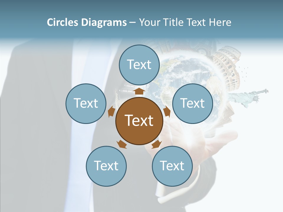 Aircraft Blue Stress PowerPoint Template
