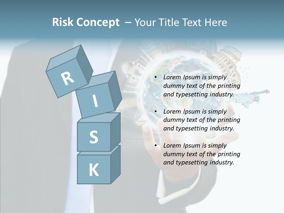 Aircraft Blue Stress PowerPoint Template