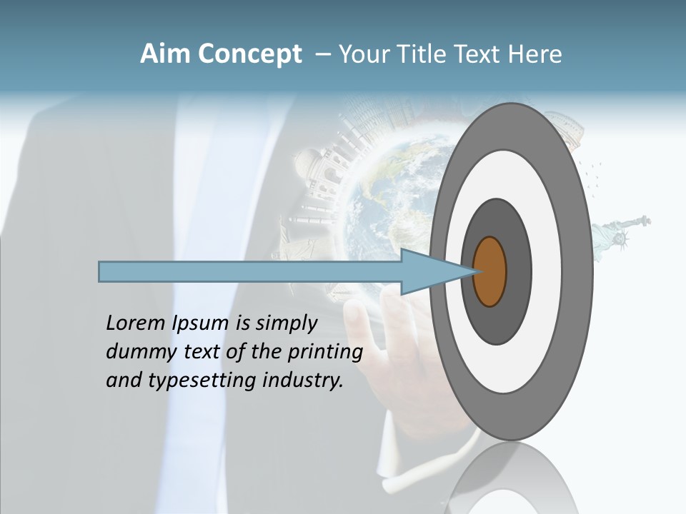 Aircraft Blue Stress PowerPoint Template