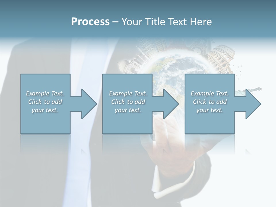Aircraft Blue Stress PowerPoint Template